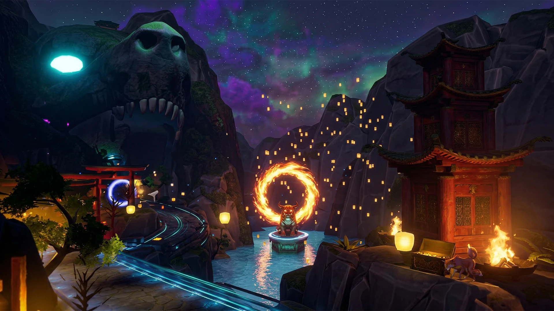LapDogs lantern-lit race environment